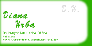 diana wrba business card